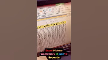 ExcelPicture Watermark in 5sec #shortsvideo #short #youtubeshorts #viral #excel #exceltips #computer