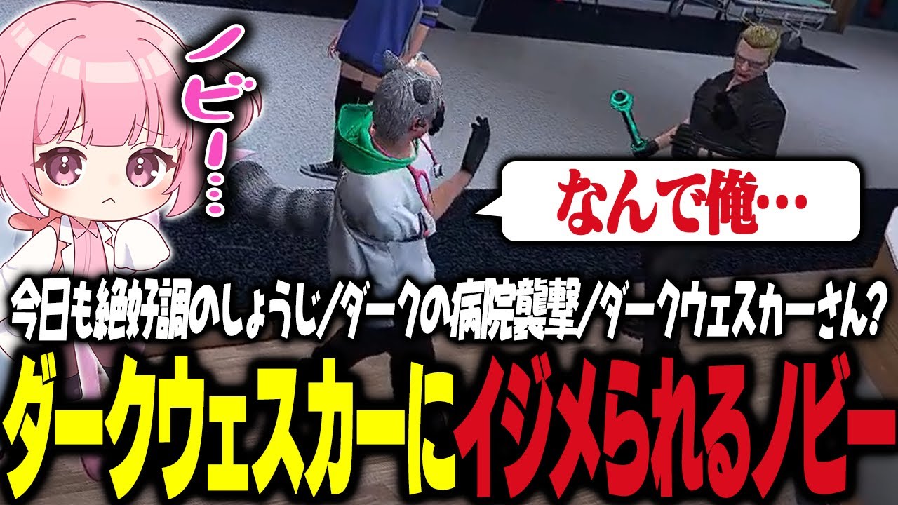 【ストグラ】ダークウェスカーが病院襲撃?!なぜか狙われるノビー🦝【 #小花衣ももみ / 切り抜き 】