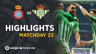 Resumen de RCD Espanyol vs Real Betis (1-4)