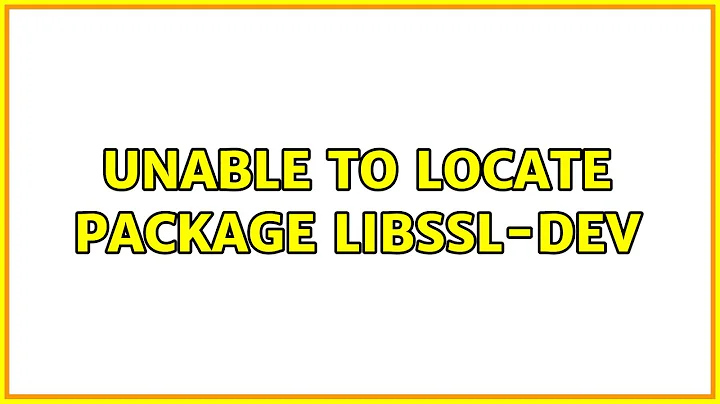 Ubuntu: Unable to locate package libssl-dev