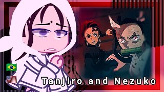 •|Past Family Kamado react to Tanjiro e Nezuko Kamado|•//KNY//gacha club 🇧🇷/🇺🇸