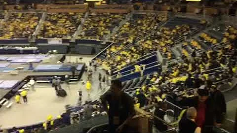 Fans fill up Michigans Crisler Center for the national championship game