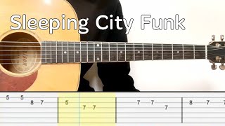 Sleeping City Funk (Easy Guitar Tutorial Tabs)