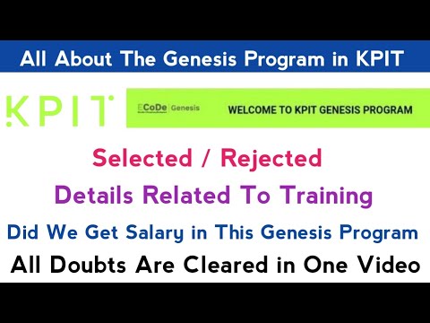 All About The KPIT Genesis Program | KPIT Results | Smart Learning