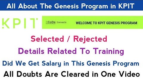 All About The KPIT Genesis Program | KPIT Results | Smart Learning