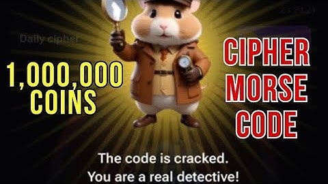 Hamster Kombat Daily Cipher Morse Code || 13/06/2024 || Claim 1,000,000 Coins Task Reward