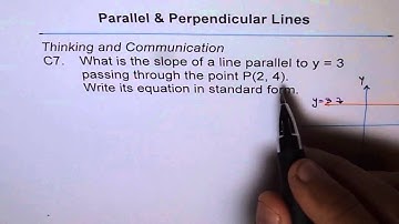 Equation of Horizontal Line Through Point C7