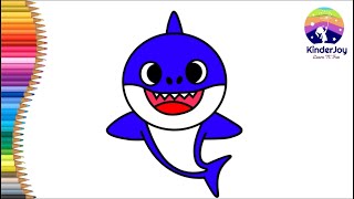 How to draw a shark for kids |#kinderjoyart #howtodrawanimals #howtodraw #shark#art#sharkdrawing