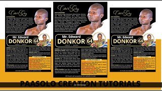 How to Design a Funeral Poster (Called to Glory)