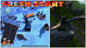 Ark Mobile - Fresh Start Trio Building Base , taming Qz and more! [Episode 1]