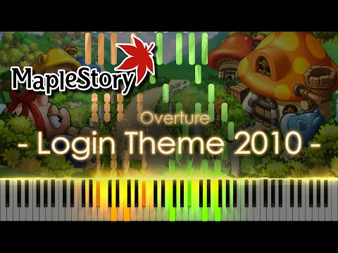 ?Login Theme 2010 - Overture - [Maplestory] - Synthesia Piano Tutorial?