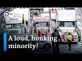 Canadian truckers protest vaccine mandate | DW News