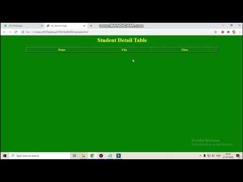 HTML TABLE TAGS and Their Attributes