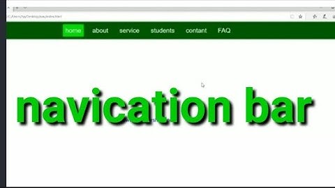 sidee loo sameeyaa navication bar in html css