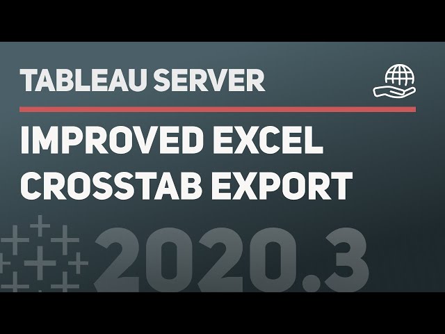 Improved Excel crosstab export in Tableau 2020.3 - YouTube