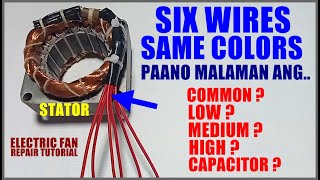 6 wires sa stator ng electric fan motor.Paano malaman ang common,low,medium,at high?#JessRepairTV.