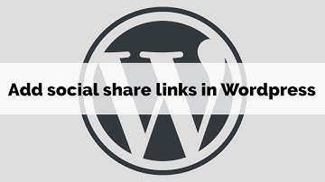 Add Facebook, Twitter and LinkedIn share links to Wordpress posts without a plugin