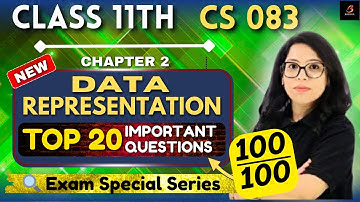 🖥️ Score 100% in Class 11th CS 083 |Ch-2 Data Representation TOP Questions 📌by Barkha Mam #barkhamam