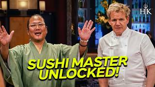 Legendary Sushi Master Morimoto Stuns Hell's Kitchen - YouTube
