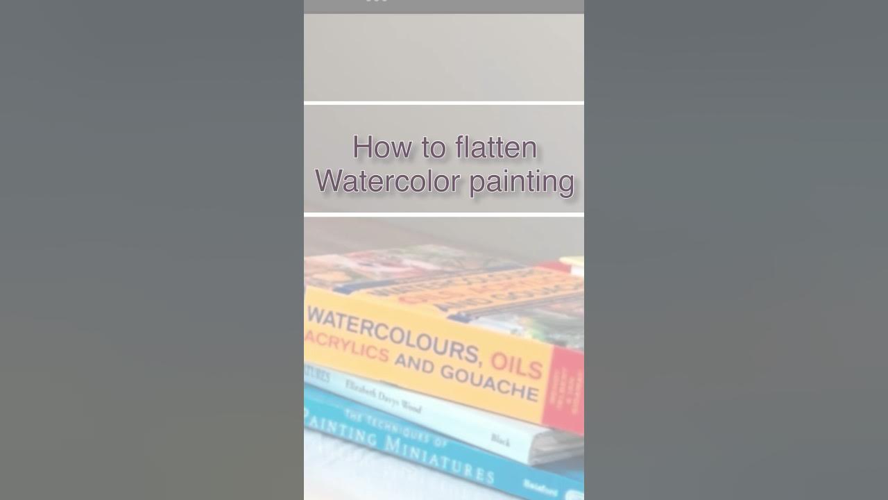 How to flatten watercolor paper / fix buckles easy watercolorpainting