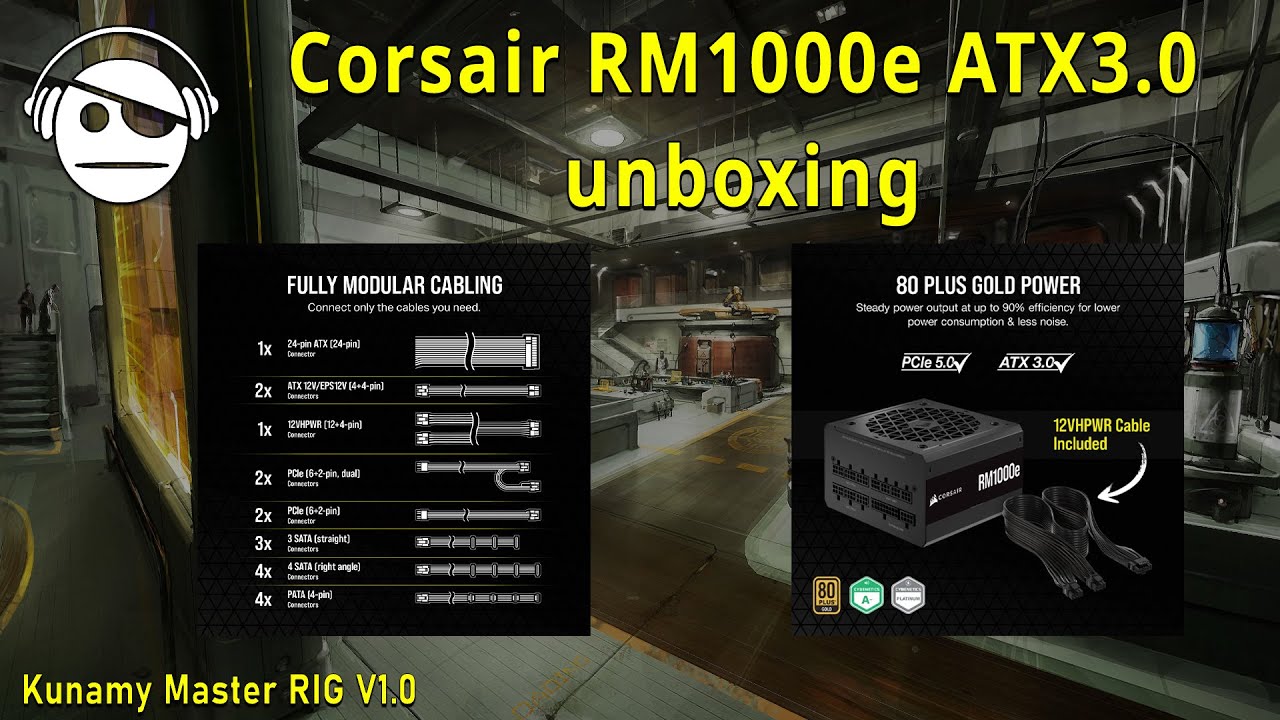 Corsair RM1000e PSU unboxing