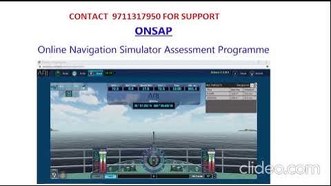 Online Navigation Simulator Assessment Program (ONSAP) and Ecdis Support