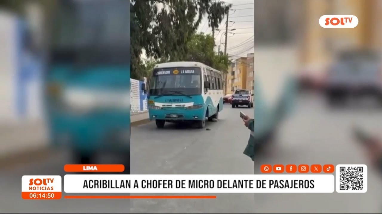 Lima: acribillan a chofer de micro delante de pasajeros
