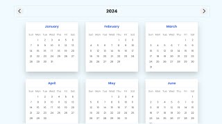 Create Full Year View Calendar View using JavaScript