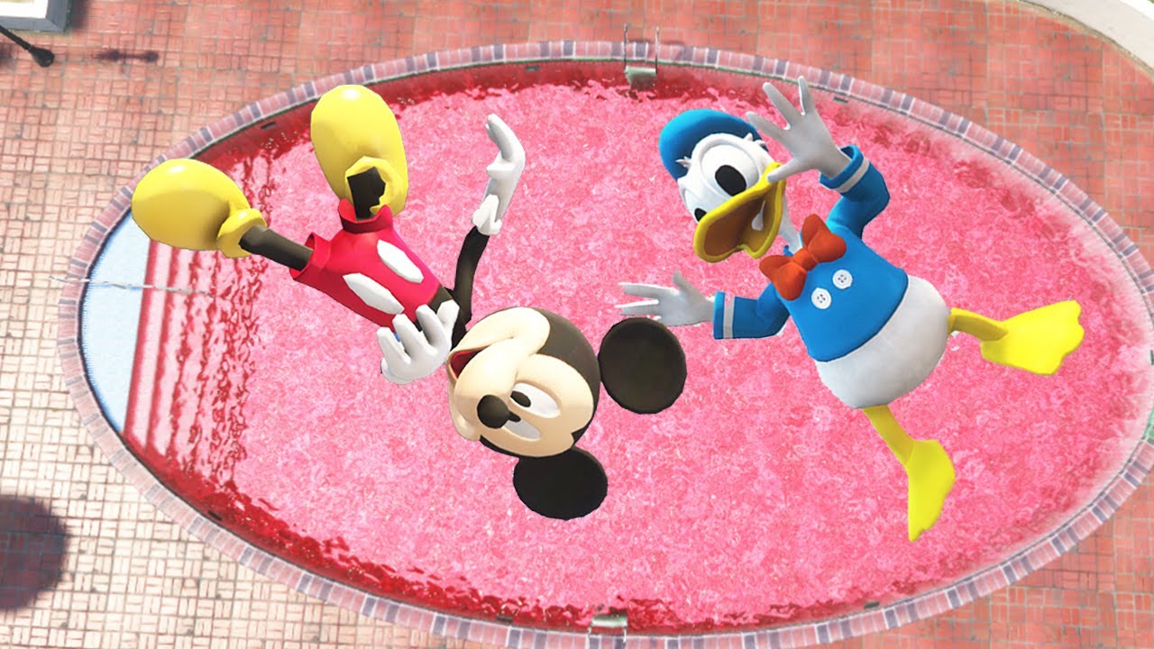 GTA 5 Mickey Mouse vs Minnie Mouse Water Ragdolls & Fails Ep.65 [Euphoria Physics]