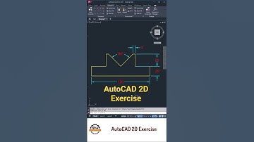 AutoCAD 2D Profile with 90° V-Groove | Easy Mechanical Sketch for Practice | CAD Tutorial 2025