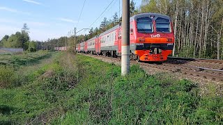 Электропоезд ЭД4М-0283 сообщением Куровская - Александров-1