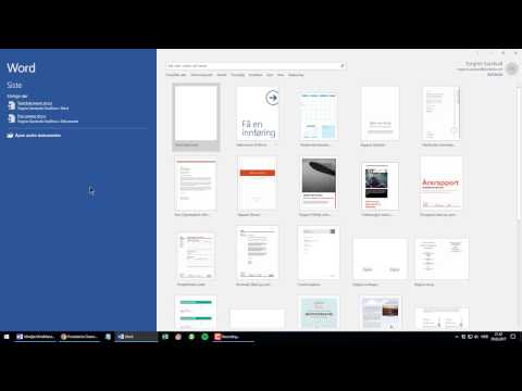 Microsoft Office: Hvordan hoppe over startskjermen