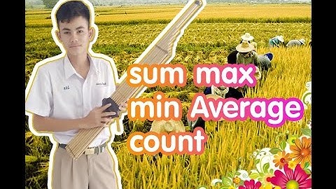 สอน excel online training ฟังก์ชั่นที่ใช้บ่อยๆ sum max min Average count