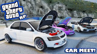 GTA RP - TAKING MY BIG TURBO EVO TO A CAR MEET!