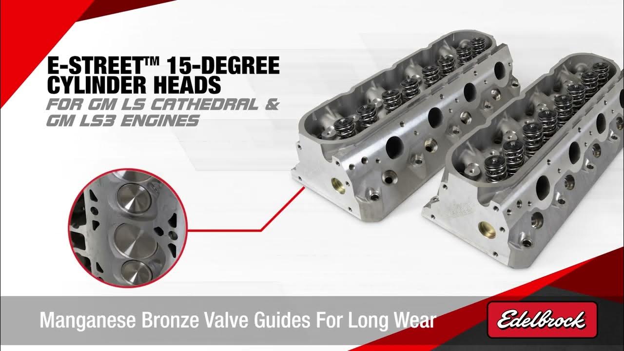 Edelbrock® EStreet™ 15Degree Cylinder Heads for GM LS1 Cathedral