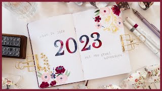 Plan With Me: 2023 New Bullet Journal Set Up | Easy Floral Bujo Theme