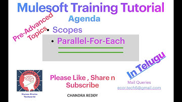 Part1-Session 13.3|Mulesoft Telugu Tutorial|#mulesoft|#telugu|Mulesoft Scopes|Parallel Foreach scope