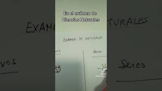 Exámen de ciencias Naturales