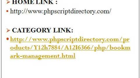 Bookmark Management Script, Bookmark Management PHP Scripts, Social Bookmark Script