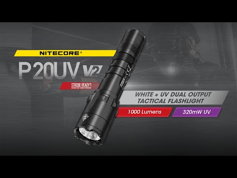Nitecore P20UV v2 Tactical Flashlight w/ 4x 365nm UV LEDs and Silicone Nitrided Steel Bezel