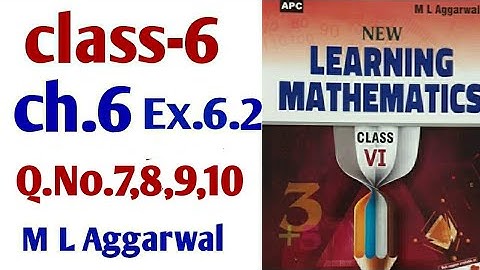 M L Aggarwal 6 class chapter 6 understanding elementary shapes exercise 6.2 question 7, 8, 9 and 10