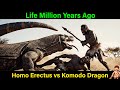 Life Million Years Ago | Homo Erectus vs Komodo Dragon #hominids  #humanevolution #komododragon