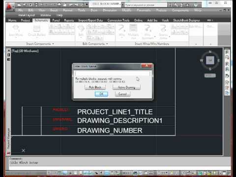 AutoCAD Electrical: Title Block Setup Method