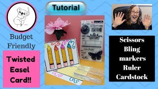 EASY Twisted Easel Card TUTORIAL Step by Step creating with Teresa Collins Sweet Afternoons