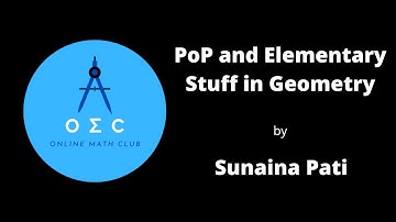 Power of Point and introduction to Olympiad geometry by Sunaina Pati