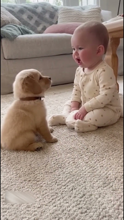 Cutest Baby and Puppy