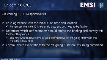 ICS 200 -  Unit 6 - Transfer of Command