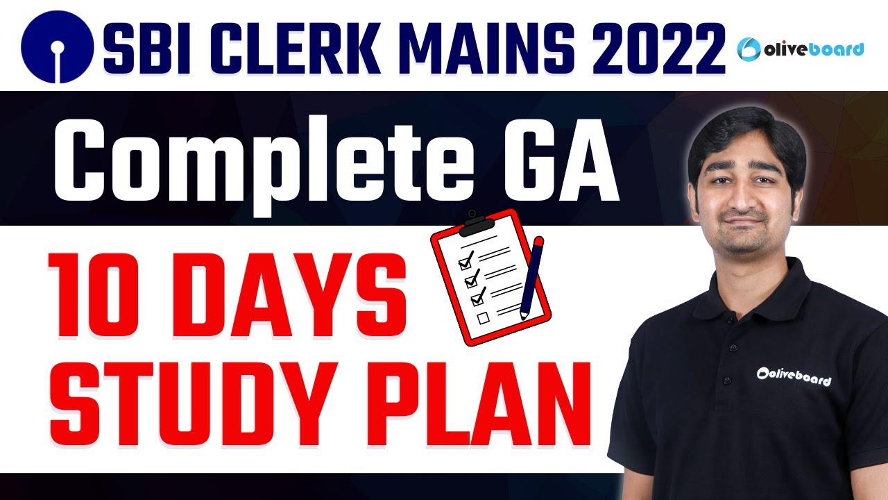 SBI Clerk Mains GA Strategy 2022 | Complete GA 10 Days Study Plan | By ...