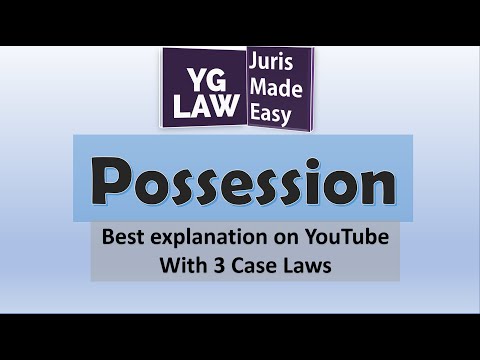 Possession - Explained in Hindi - Jurisprudence