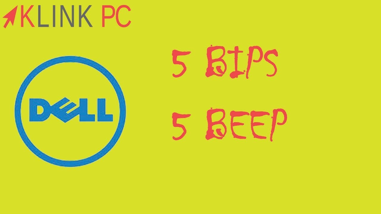 Que signifient les 5 bips au démarrage sur un PC portable ou fixe Dell ?